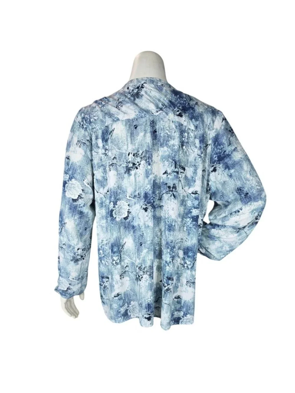 FDJ French Dressing Jeans Abstract Bird Floral Boho Blouse Top Size 14 L